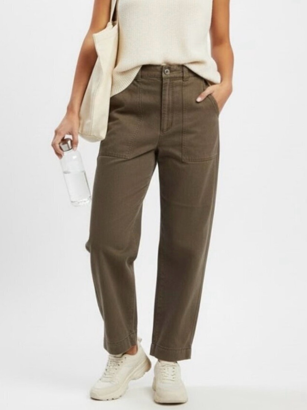 YFB Cargo Barrel Pants Brown Olive